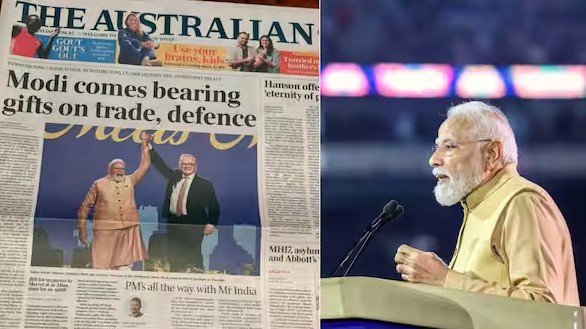 ऑस्ट्रेलियन माध्यमांवर ‘मिस्टर इंडिया’ पंतप्रधान मोदींची छाप