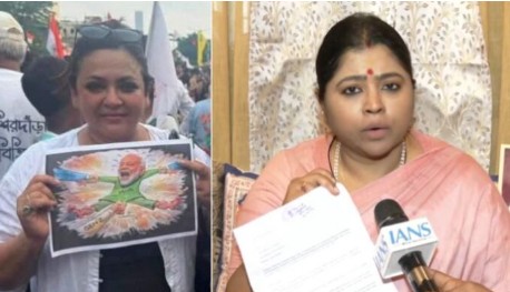 त्या अभिनेत्रीने दाखवले मोदींचे अश्लील पोस्टर; गुन्हा दाखल