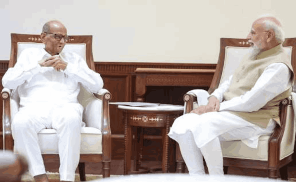 शरद पवार आणि सुप्रिया सुळे यांची पंतप्रधान मोदींशी भेट