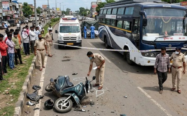 हिंगणघाटमध्ये ट्रॅव्हल्सची दुचाकीला धडक; तीन शाळकरी मुलींचा मृत्यू
