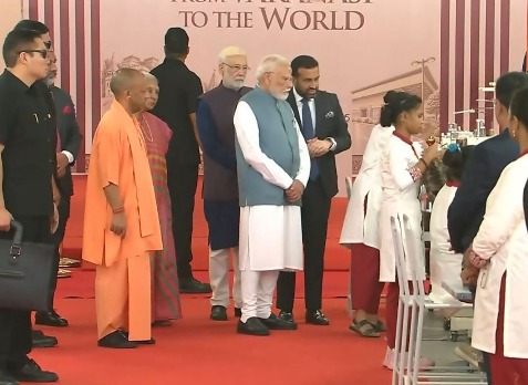 Pm Narendra Modi Inaugurates Arvind Limiteds Garment Manufacturing Facility In Varanasi